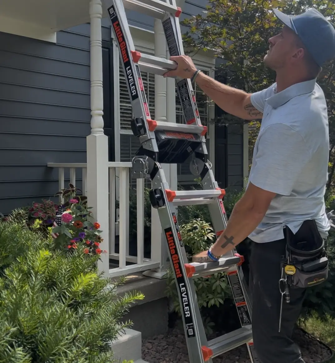 Man doing roofing work